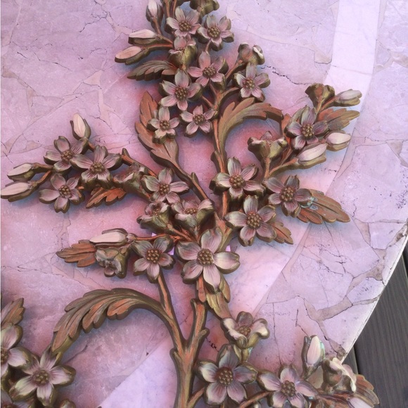 Vintage Gold Hard Plastic Birds and Flowers - Picture 7 of 11